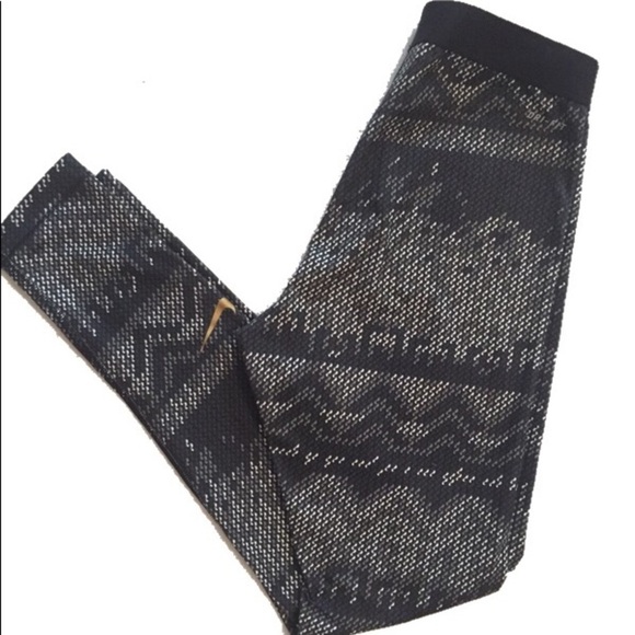Nike Pro Women’s Dri-Fit Leggings Gray Multi M - Picture 4 of 8